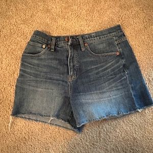 Madewell high rise denim shorts